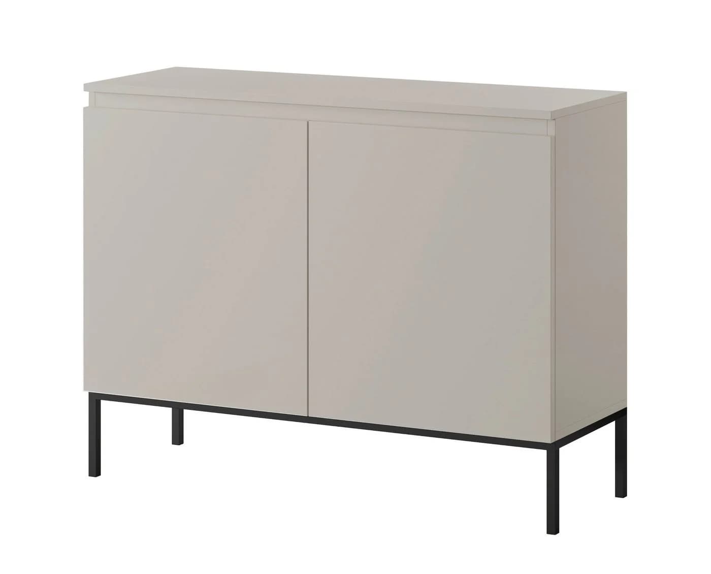 Selsey Sideboard BEMMI 2-türig mit 4 Fächern Schwarz Metallgestell - Bild 3