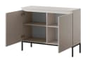 Selsey Sideboard BEMMI 2-türig mit 4 Fächern Schwarz Metallgestell Bild 4