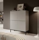 Selsey Highboard BEMMI Beige Schwarz Modern Bild 1