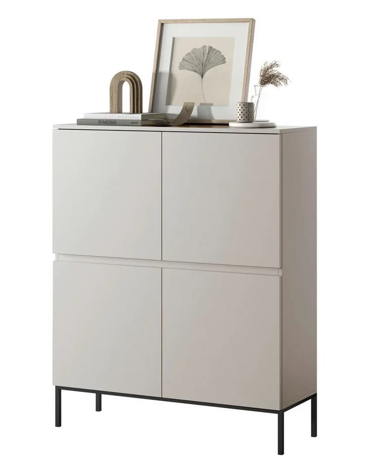 Selsey Highboard BEMMI Beige Schwarz Modern - Bild 2