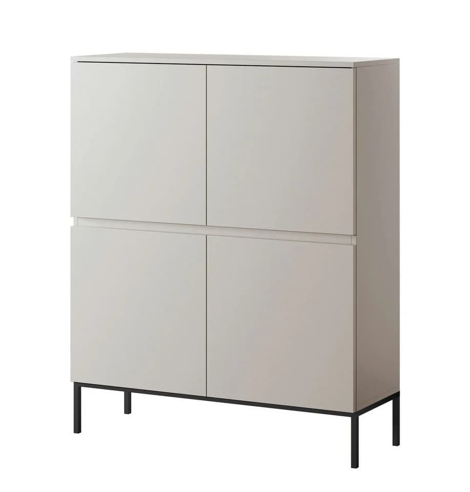 Selsey Highboard BEMMI Beige Schwarz Modern - Bild 4