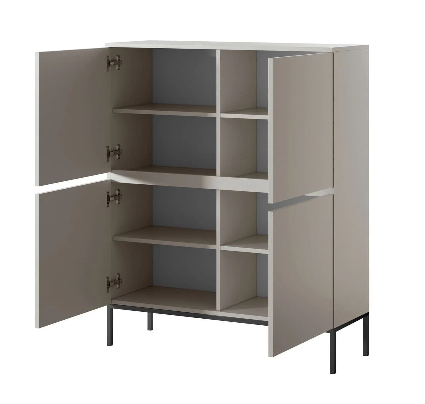 Selsey Highboard BEMMI Beige Schwarz Modern - Bild 5
