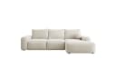 Selsey Ecksofa CARNOS mit Schlaffunktion und Bettkasten Chenille Creme Bild 1