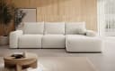 Selsey Ecksofa CARNOS mit Schlaffunktion und Bettkasten Chenille Creme Bild 2