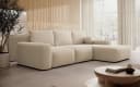 Selsey Ecksofa CARNOS mit Schlaffunktion, Bettkasten und Chenille-Bezug Beige Bild 1