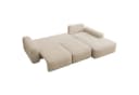 Selsey Ecksofa CARNOS mit Schlaffunktion, Bettkasten und Chenille-Bezug Beige Bild 4