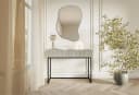 Selsey Schminktisch VELDIO Grau Metallgestell 2 Schubladen Bild 2
