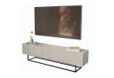 Selsey TV-Lowboard Veldio 175 cm mit Riffelfronten und Metallgestell Bild 2
