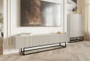Selsey TV-Lowboard Veldio 175 cm mit Riffelfronten und Metallgestell Bild 3