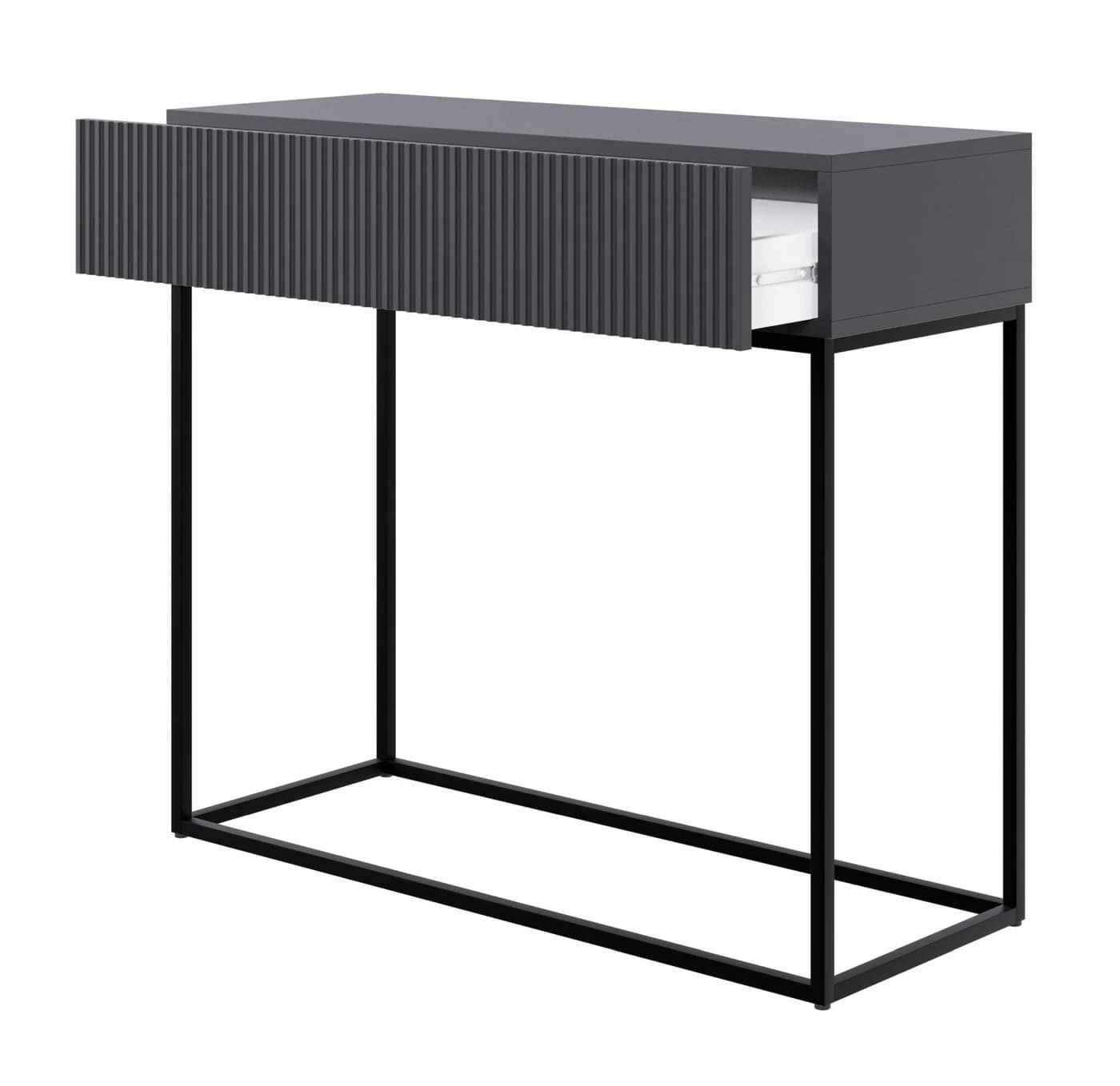 Selsey Konsolentisch VELDIO mit Schublade und geriffelter Front