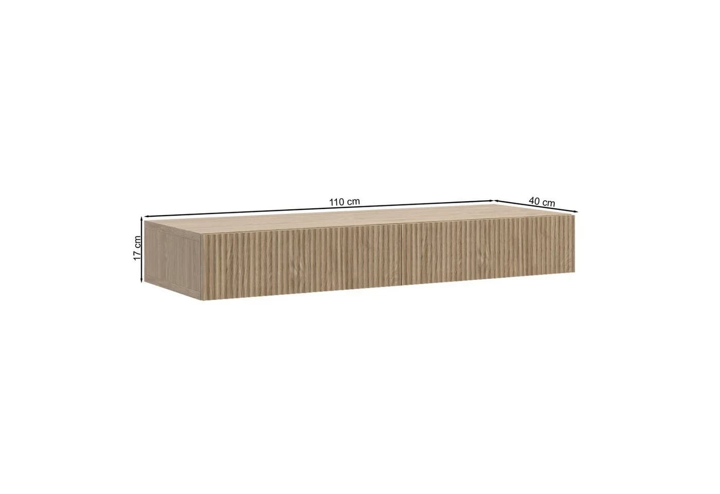 Selsey Schminktisch NOLIE mit 2 Schubladen Holzoptik Eiche - Bild 5