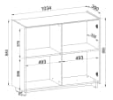 Selsey Sideboard MAGRO Kaschmir Matt Push-to-Open 2 Türen Bild 4