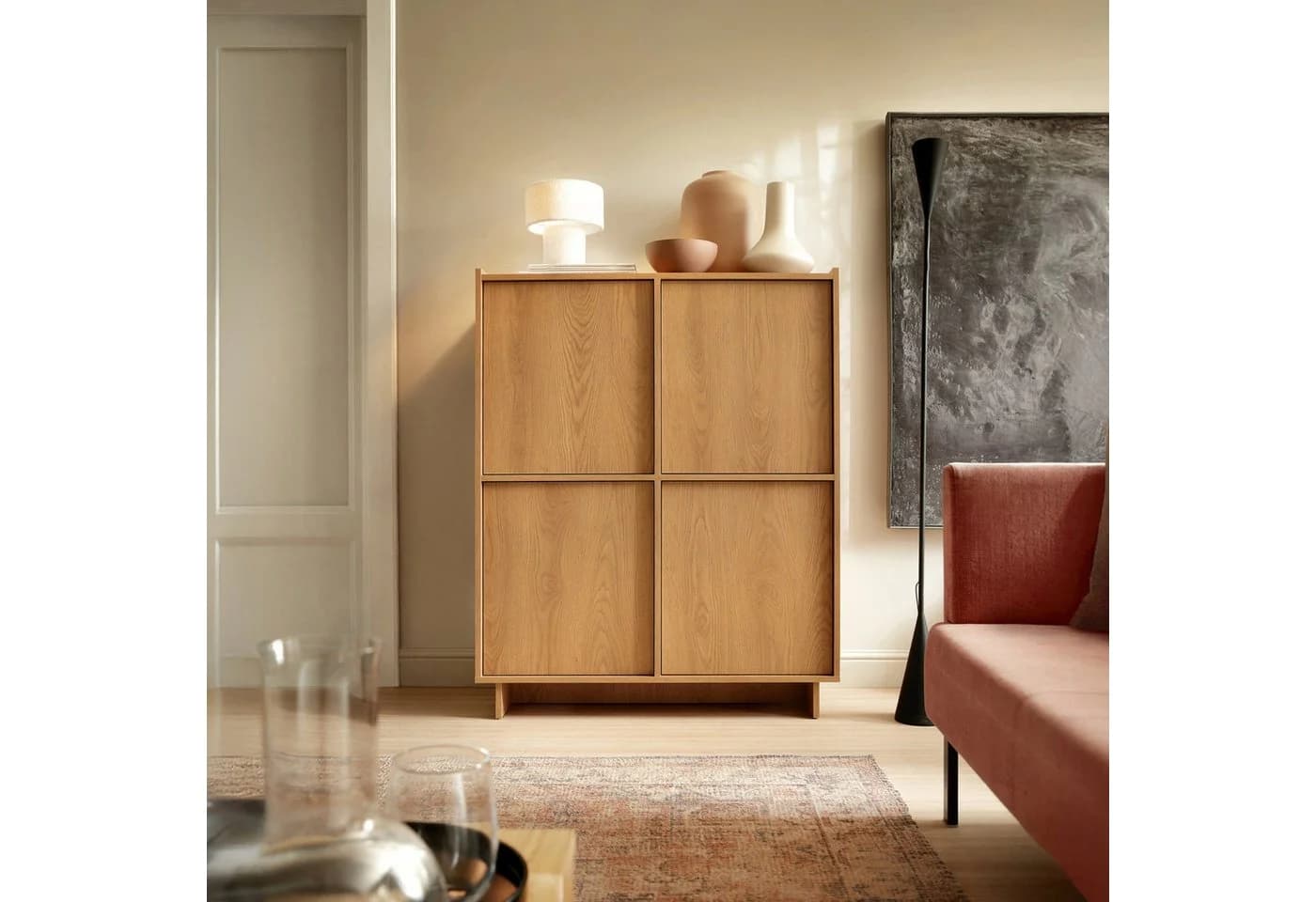Selsey Sideboard Yasumi 4 Türen Braun Push-to-open - Bild 2