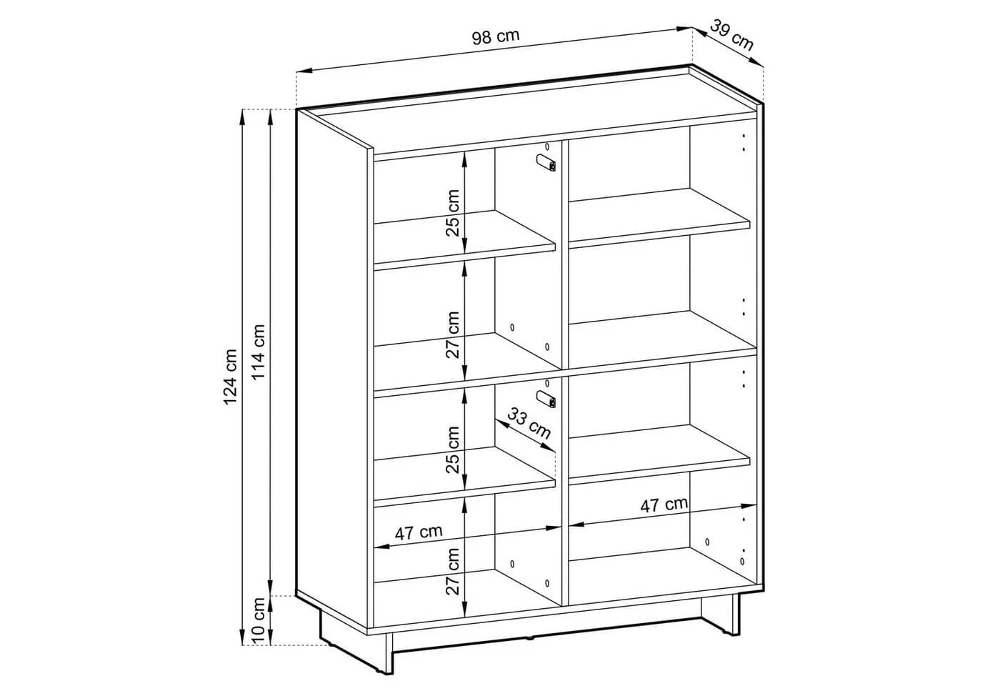 Selsey Sideboard Yasumi 4 Türen Braun Push-to-open - Bild 4