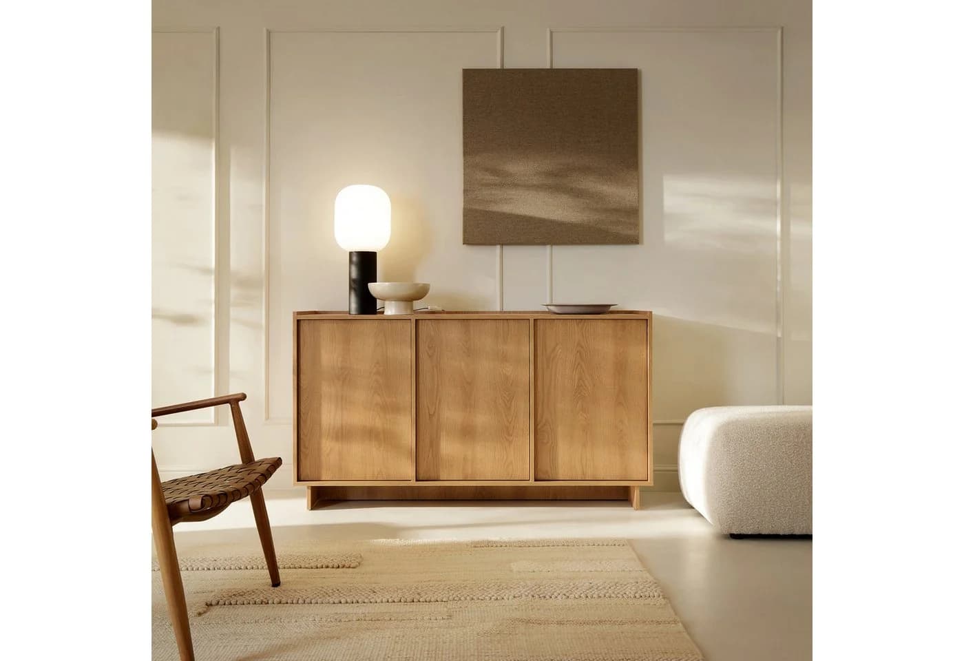 Selsey Sideboard Yasumi Braun 98 cm Push-to-open - Bild 2
