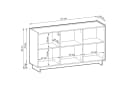 Selsey Sideboard Yasumi Braun 98 cm Push-to-open Bild 4