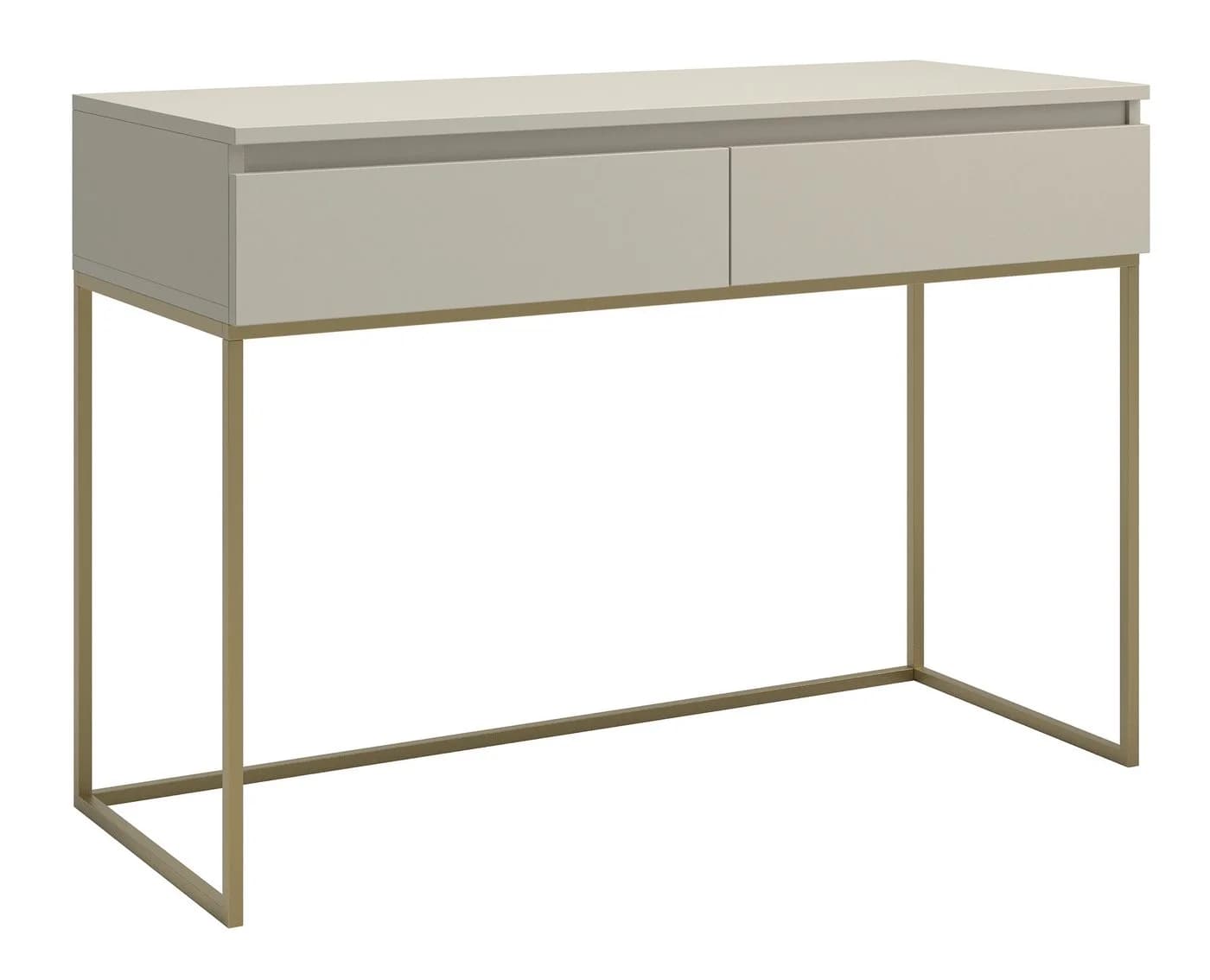 Selsey Schminktisch BEMMI Grau/Beige mit goldenen Beinen - Bild 5
