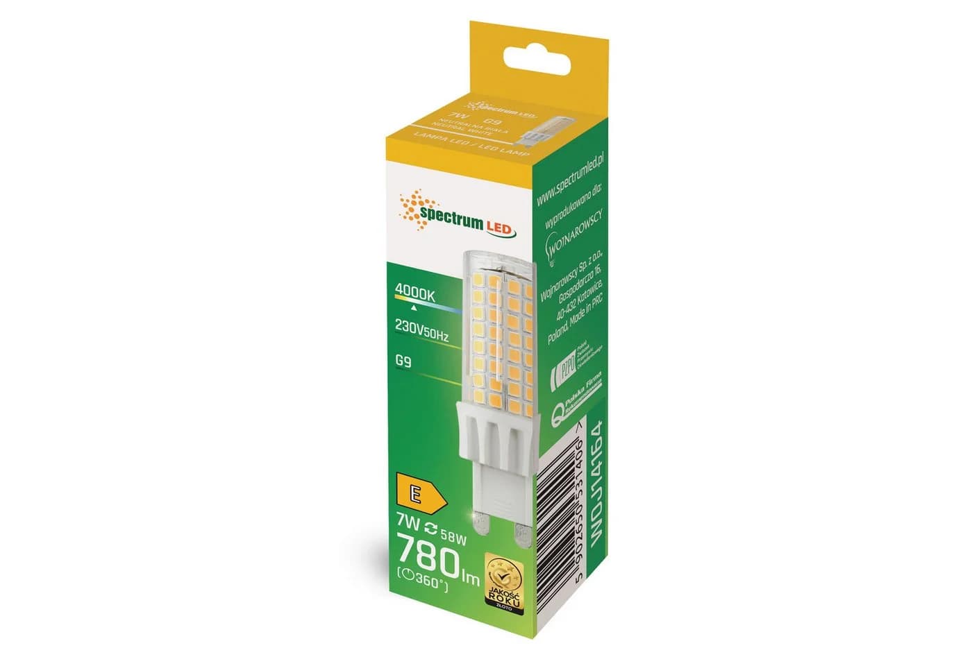 Spectrum LED-Leuchtmittel LED G9 7W Neutralweiß 780lm