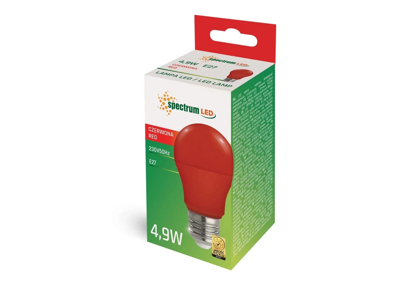 Spectrum LED-Leuchtmittel E27 A50 Rot 4,9W Deko Birne 270°