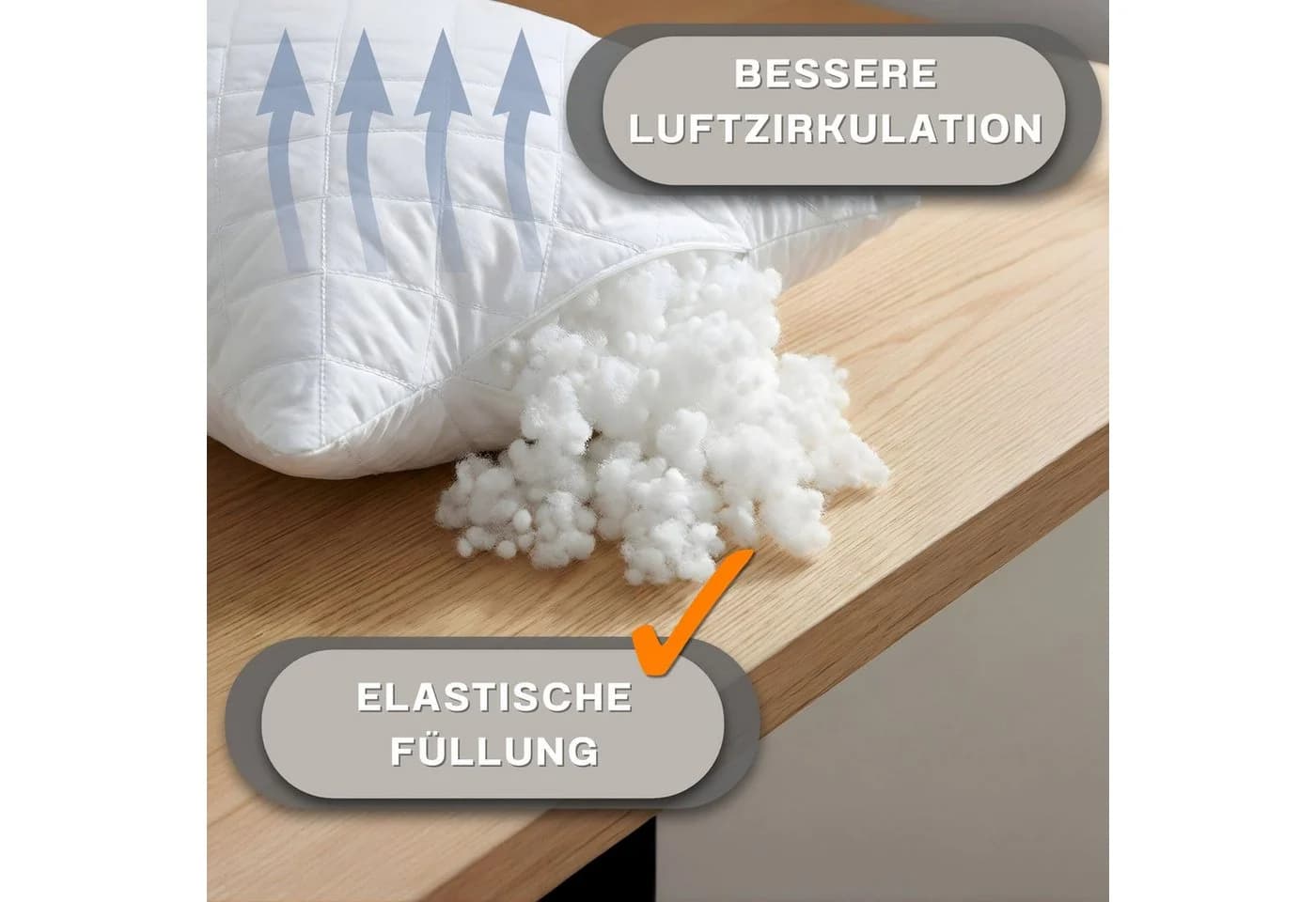 Amazinggirl Seitenschläferkissen-Inlay - Schlafkissen Body Pillow - Bild 4