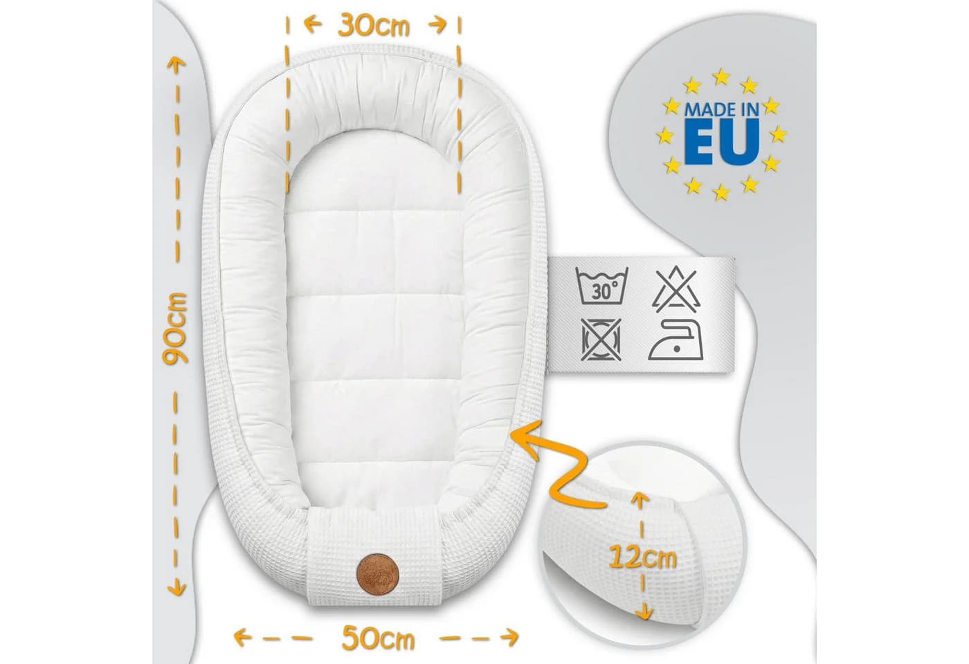 Totsy Babynest Neugeborene Nestchen Schlange Handmade