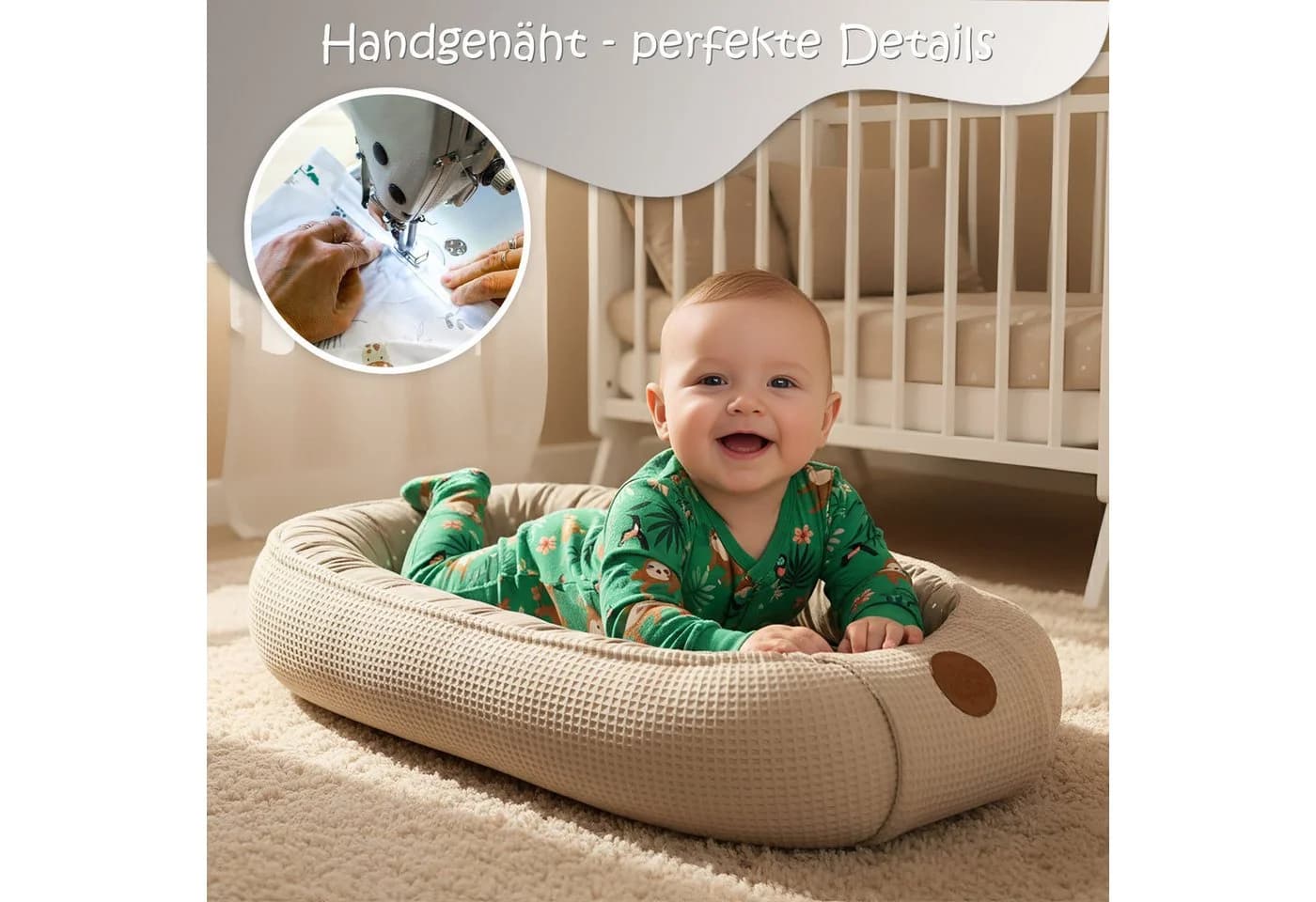 Totsy Babynest Neugeborene Nestchen Schlange Handmade - Bild 5