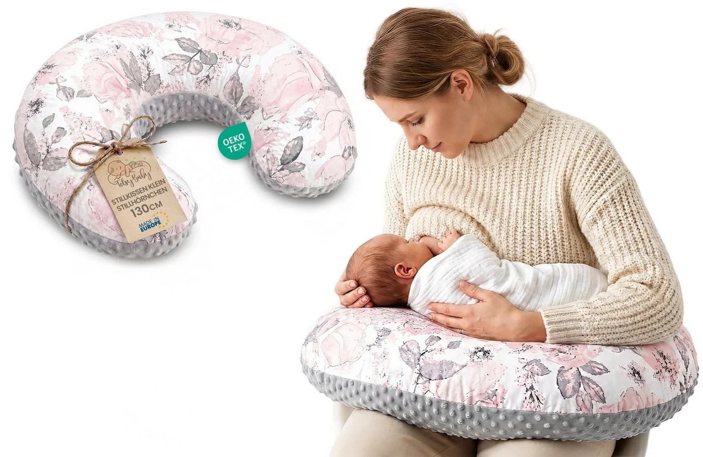 Totsy Baby Stillkissen Mond Rosa Minky - Bild 2