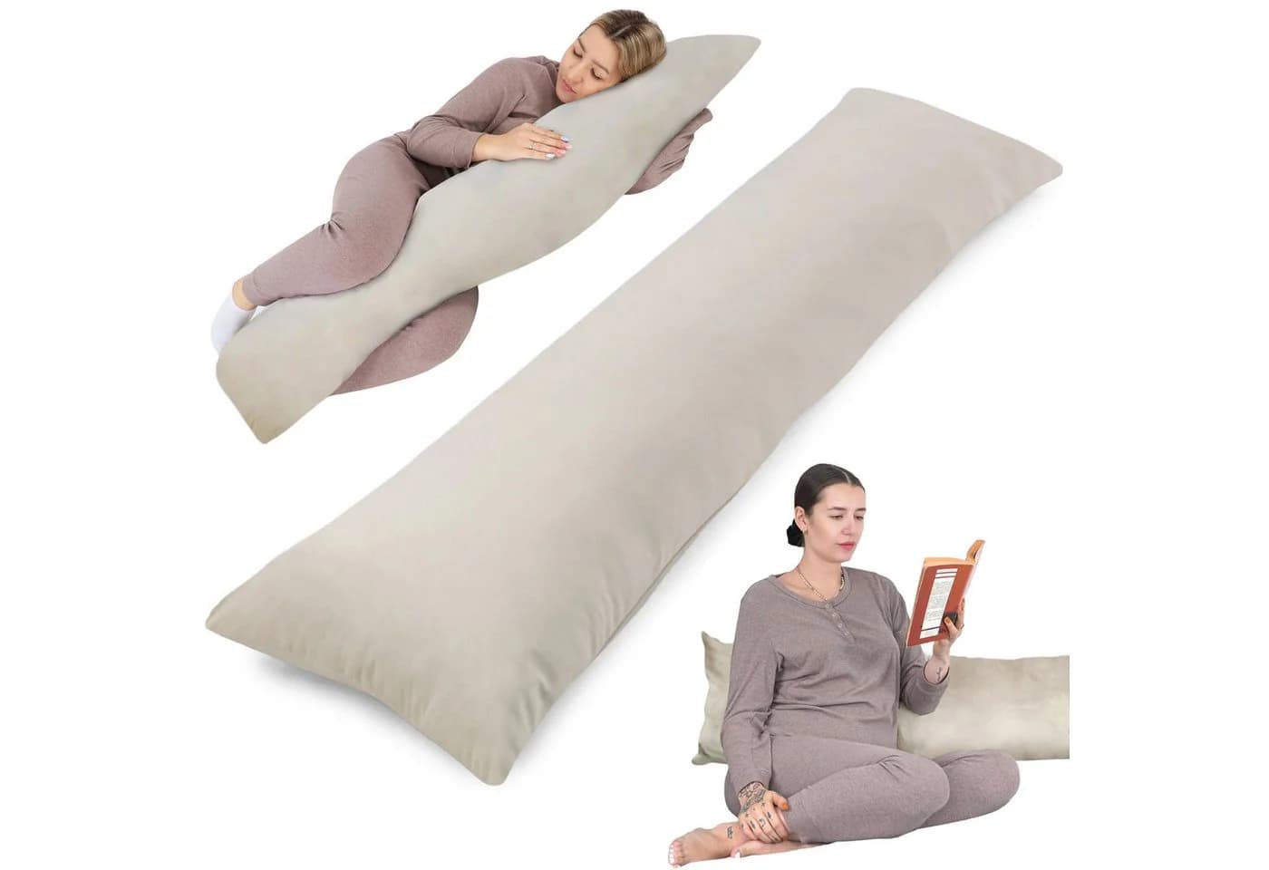 Totsy Baby Seitenschläferkissen Schwangerschaftskissen Beige - Bild 2