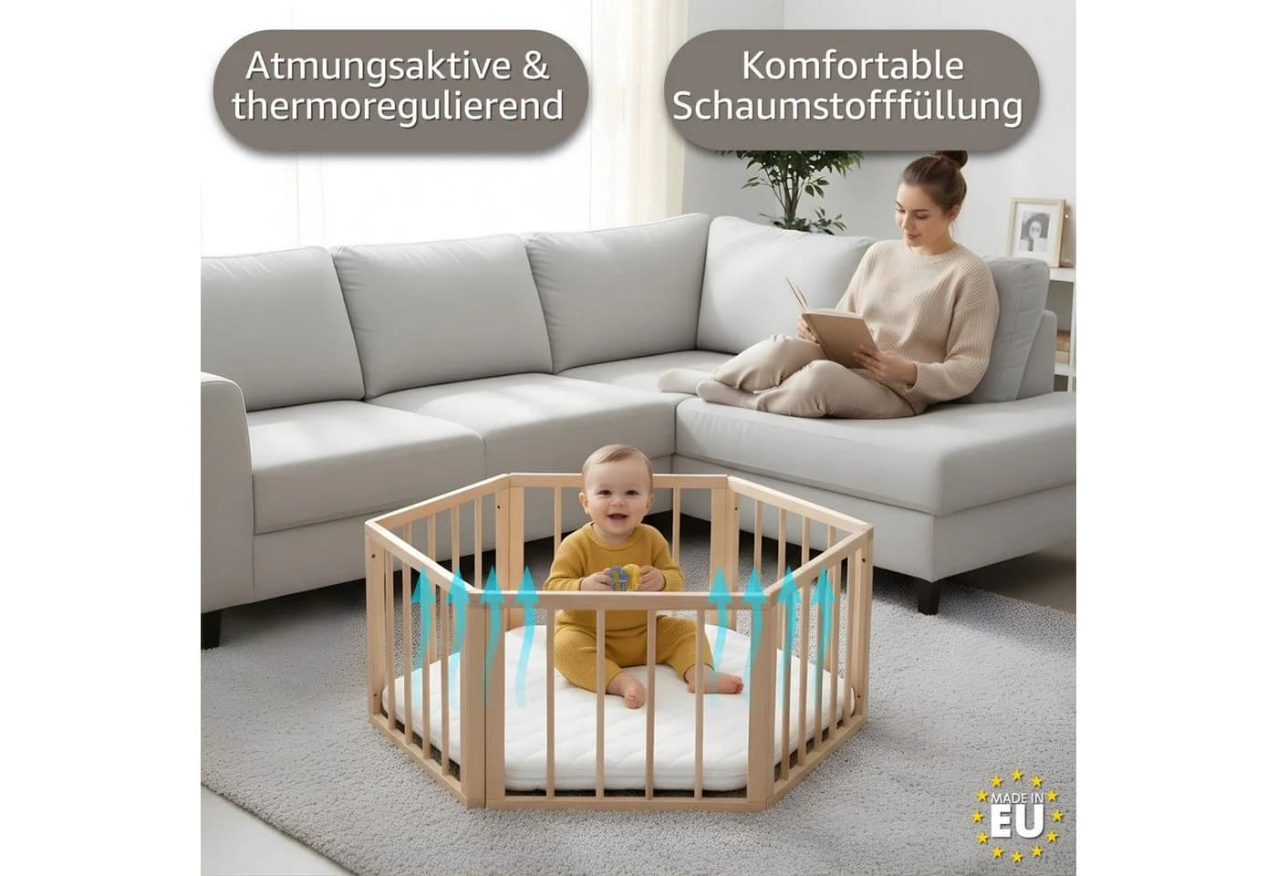 Babymatratze Laufgittereinlage 6-eckig Totsy Baby - Bild 5