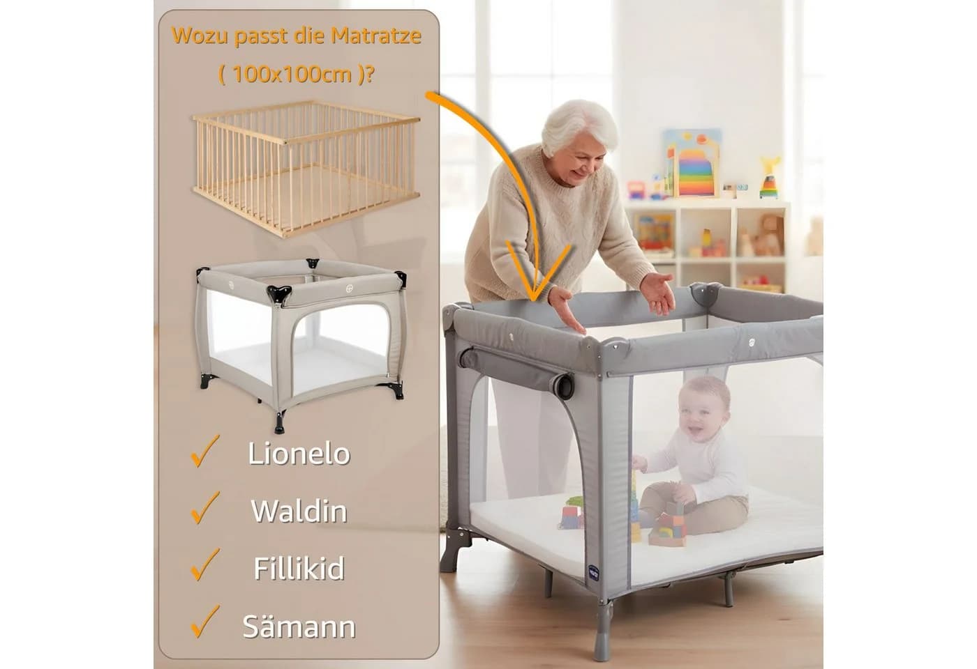Totsy Baby Laufgitter-Matratze mit abnehmbarem Bezug - Bild 4