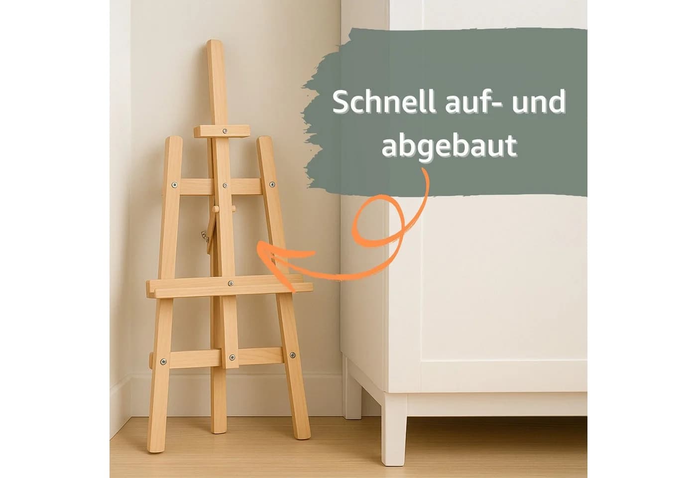 Amazinggirl Staffelei Holz Groß Leinwand Ständer - Massivholz - Bild 5