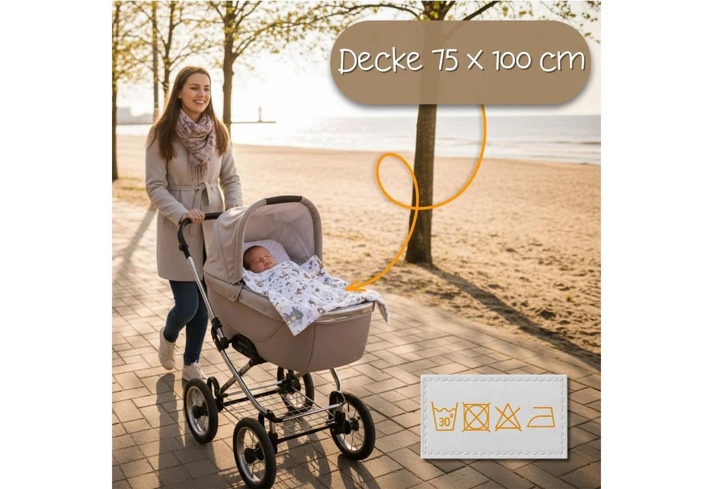 Totsy Baby Babydecke Kuscheldecke Grau Baumwolle Plüsch