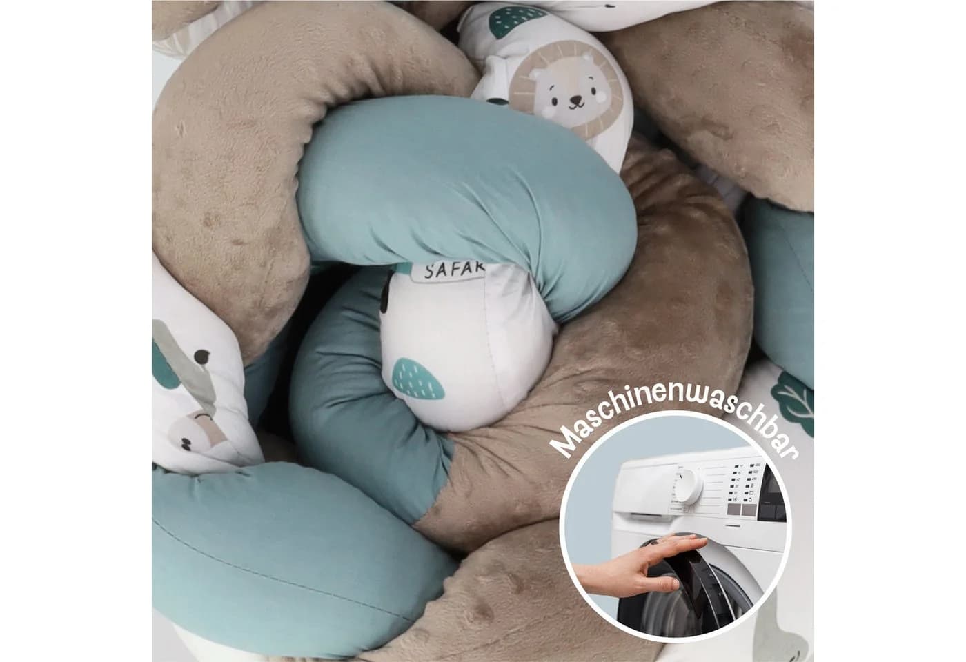 Totsy Baby Bettnestchen Bettschlange Braun Zopfform - Bild 5