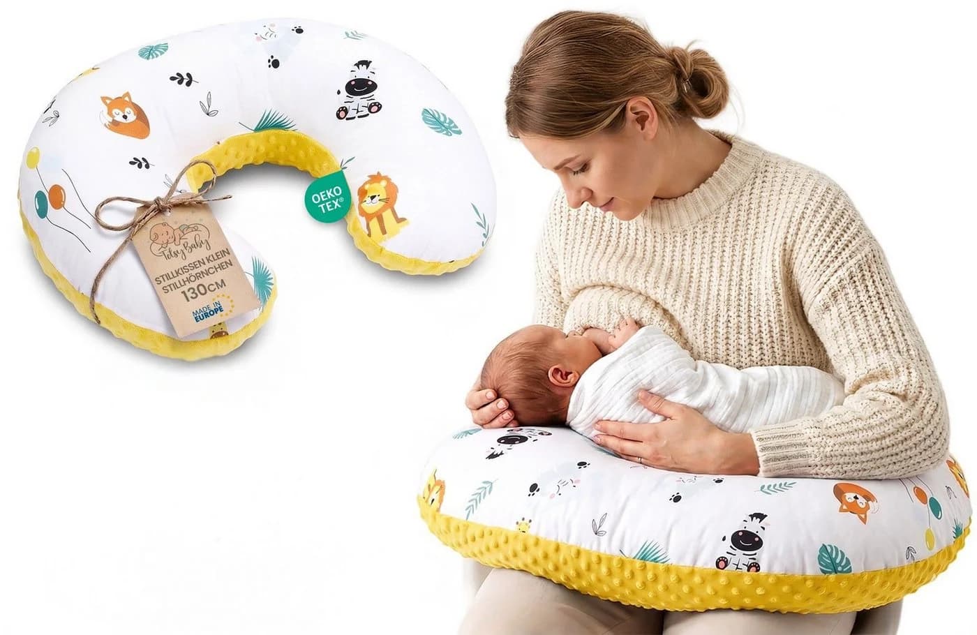 Totsy Baby Stillkissen Mond Minky Weiß - Bild 2