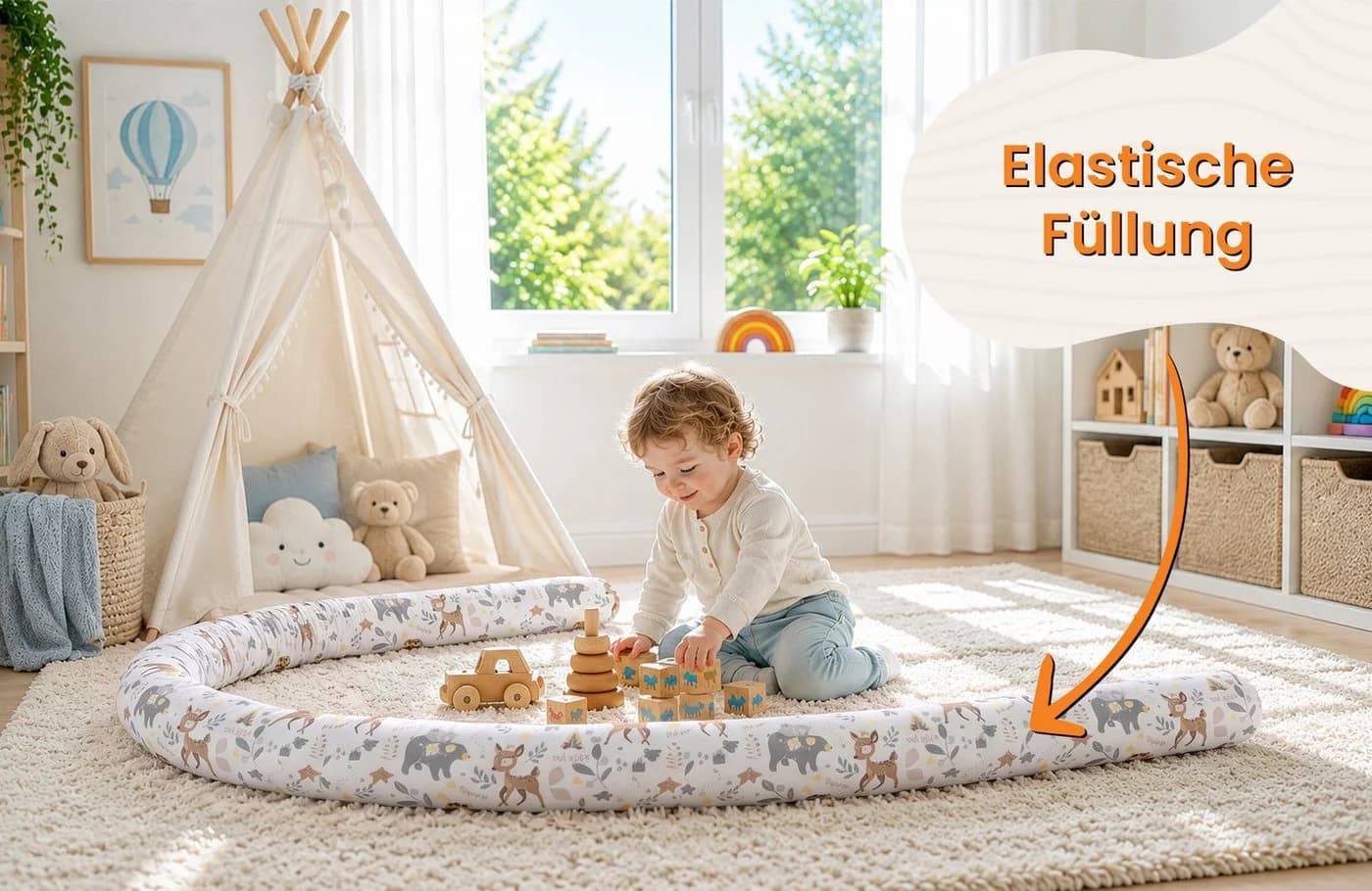 Totsy Baby Nestchenschlange XXL Bettschlange Weiß - Bild 5