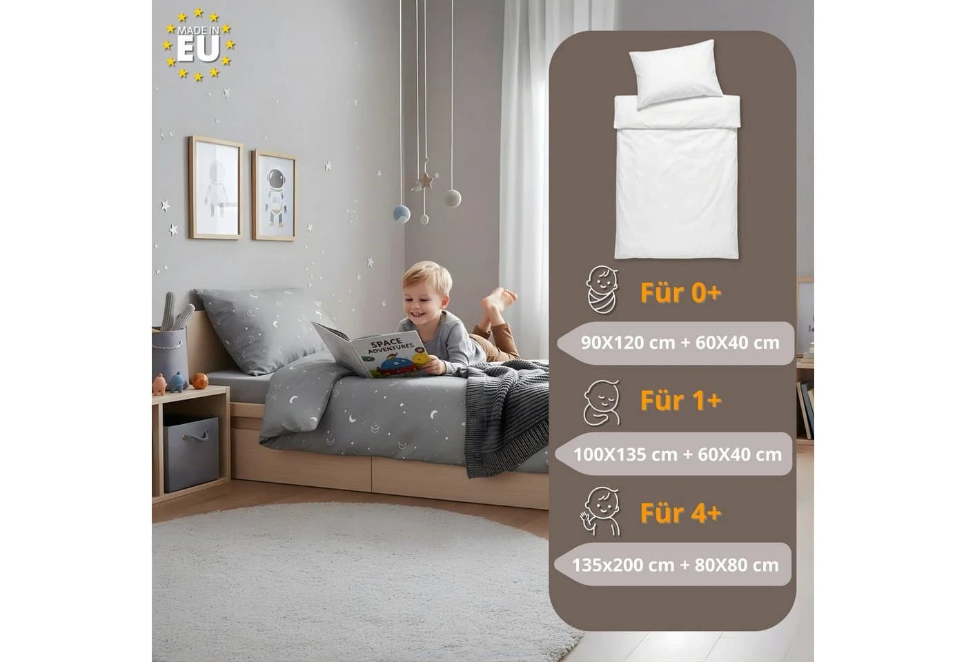 Totsy Baby Babybettwäsche Set Decke & Kissen aus Baumwolle Weiß - Bild 4