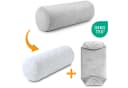 Amazinggirl Nackenrolle mit Bezug Beige Yoga Bolster Knierolle Bild 3