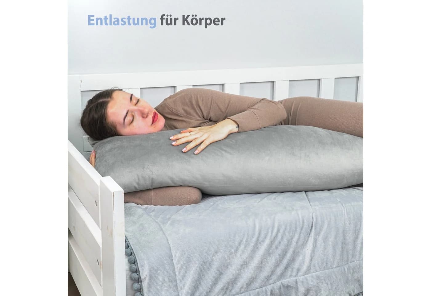 Totsy Baby Seitenschläferkissen Schwangerschaftskissen Grau - Bild 3