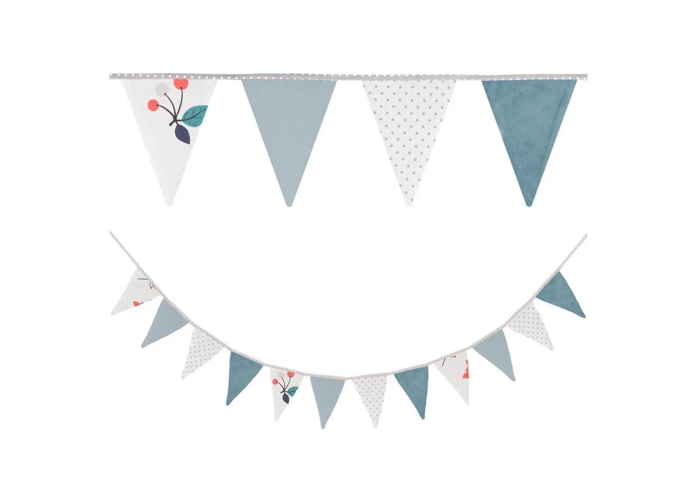Totsy Baby Wimpelkette Kinderzimmer Deko – Beidseitige Stoffgirlande - Bild 2