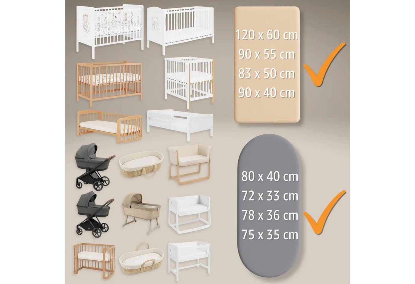 Totsy Baby Spannbettlaken Set 2x + wasserdichter Matratzenschoner - Bild 5
