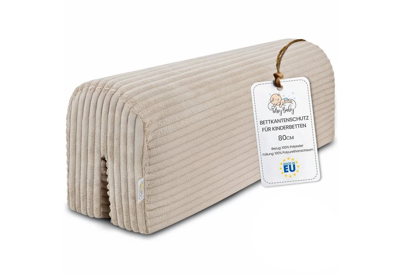 Totsy Baby Bettkantenschutz Kinderbetten Beige Cordstoff - Bild 2