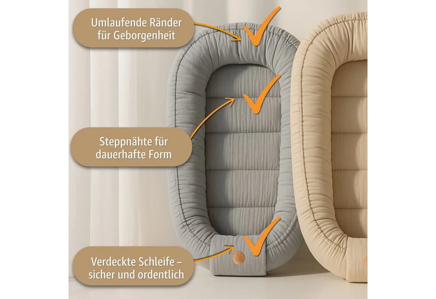 Totsy Baby Kuschelnest Beige - Bild 5