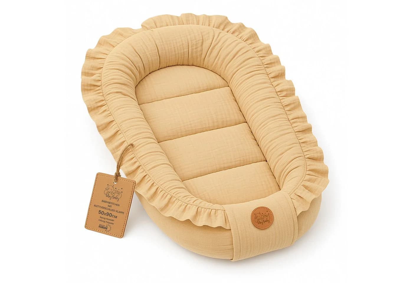 Totsy Baby Kuschelnest Musselin Tragbar Beige Rüsche - Bild 2