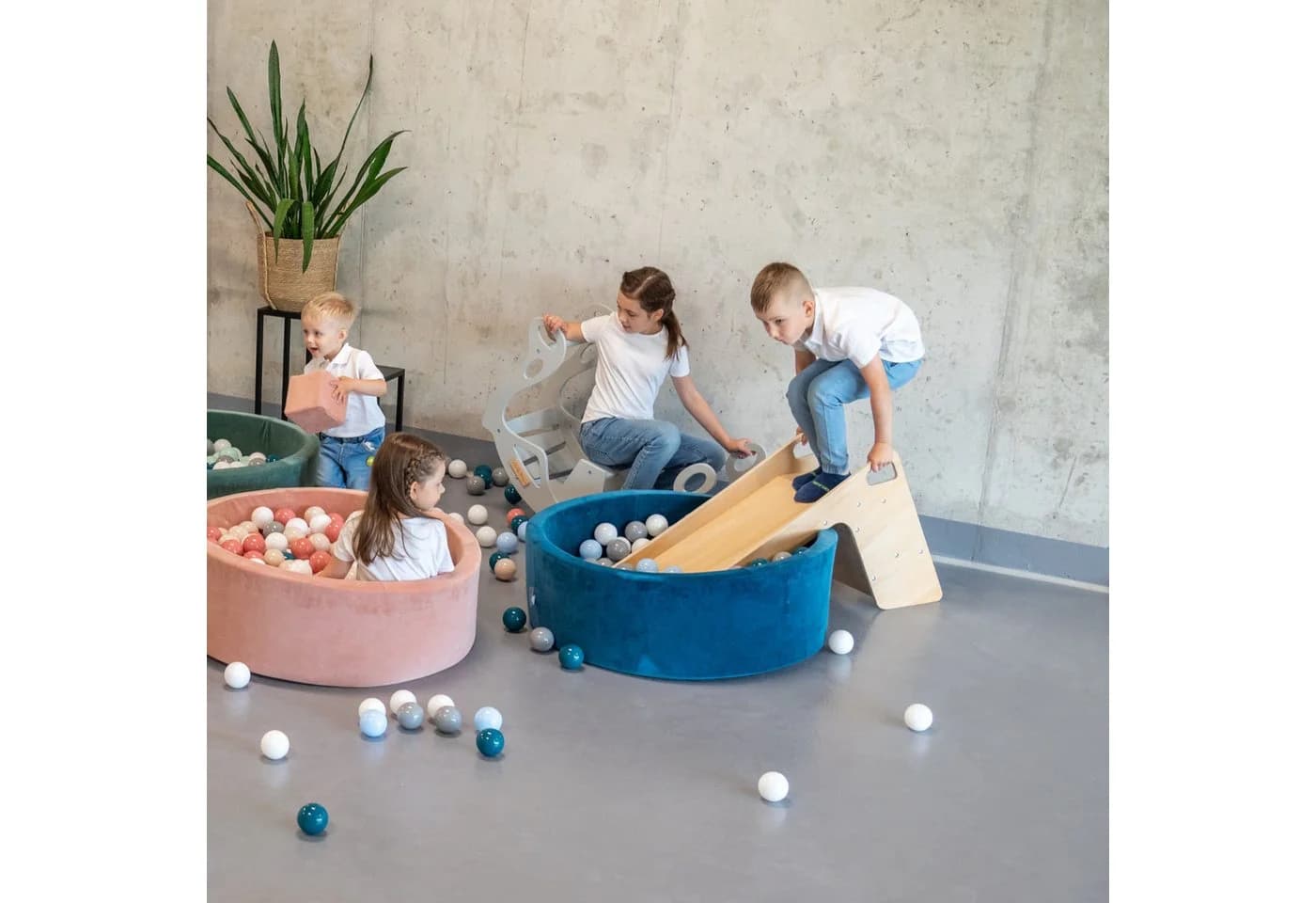KiddyMoon Indoor-Rutsche SC-002 Beige Sperrholz - Bild 5