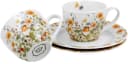 Duo-Gift Tasse Set 4-tlg. Espressotassen Porzellan Vogel Blumen Motiv Bild 1