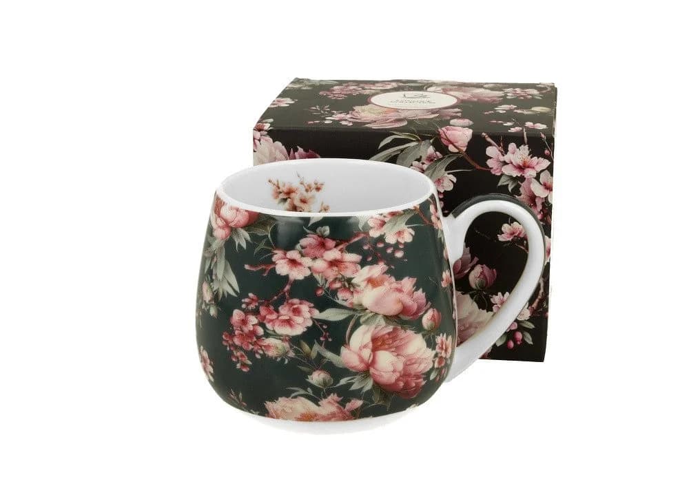 Duo-Gift Porzellan Becher Fass 430 ml mit Blumenmotiv und Geschenkbox - Bild 2