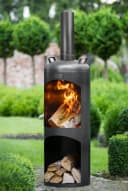 CookKing Gartenkamin Faro Schwarz Stahl Bild 2