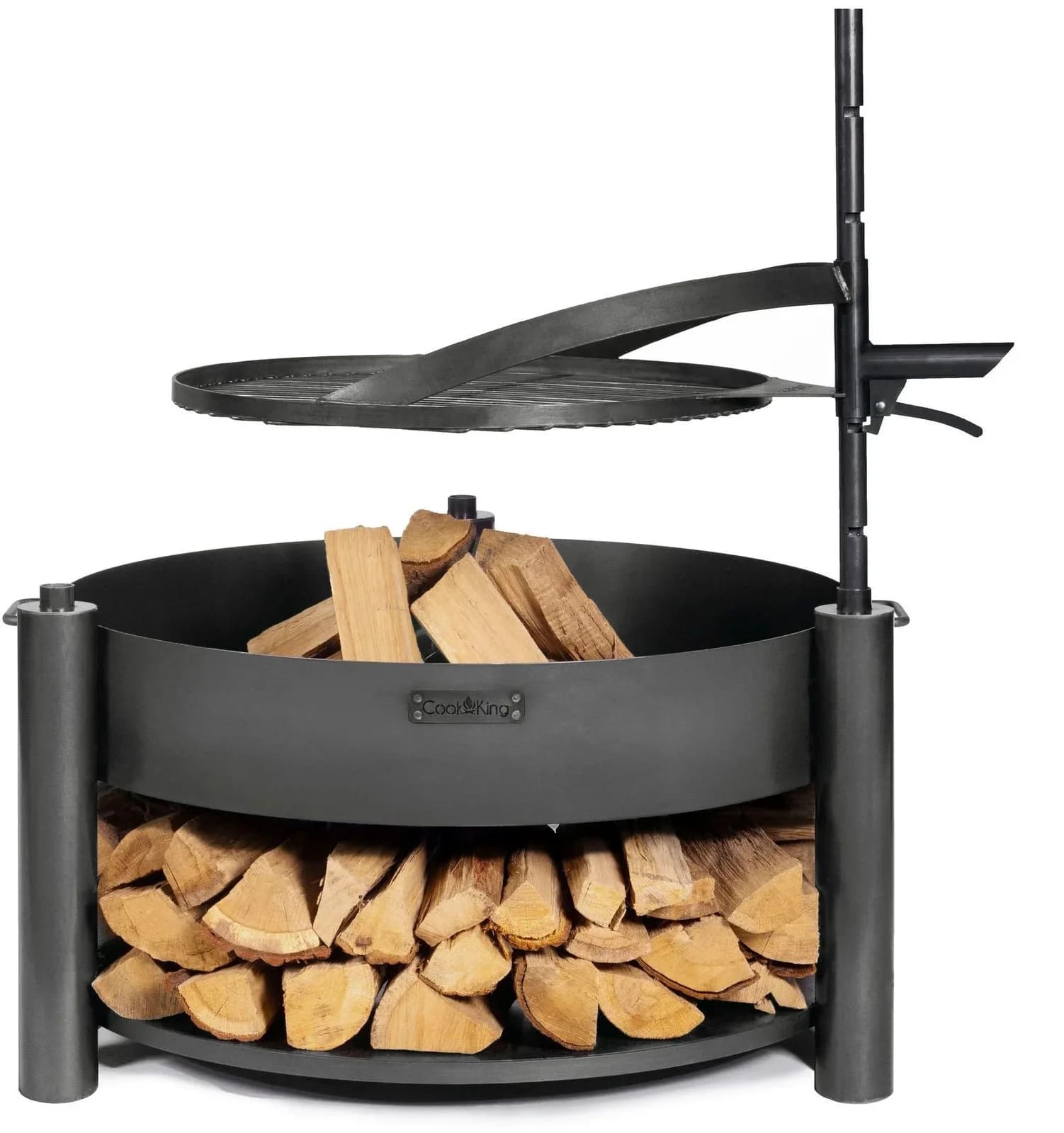 CookKing Feuerschale Montana X mit Holzregal und Grillrost - Bild 2