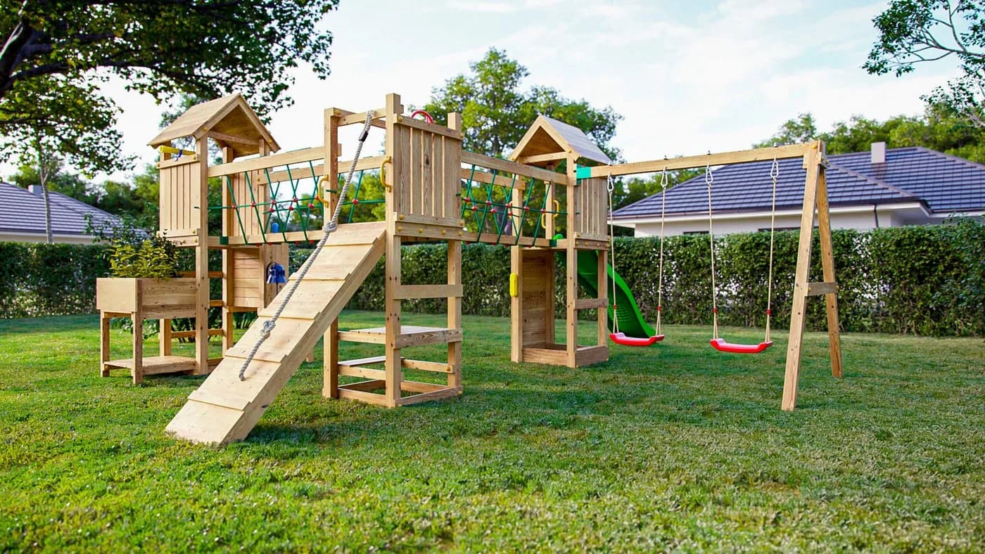 Fungoo Spielturm Maxi Funny Optimizer mit Rutsche und Schaukeln - Bild 3
