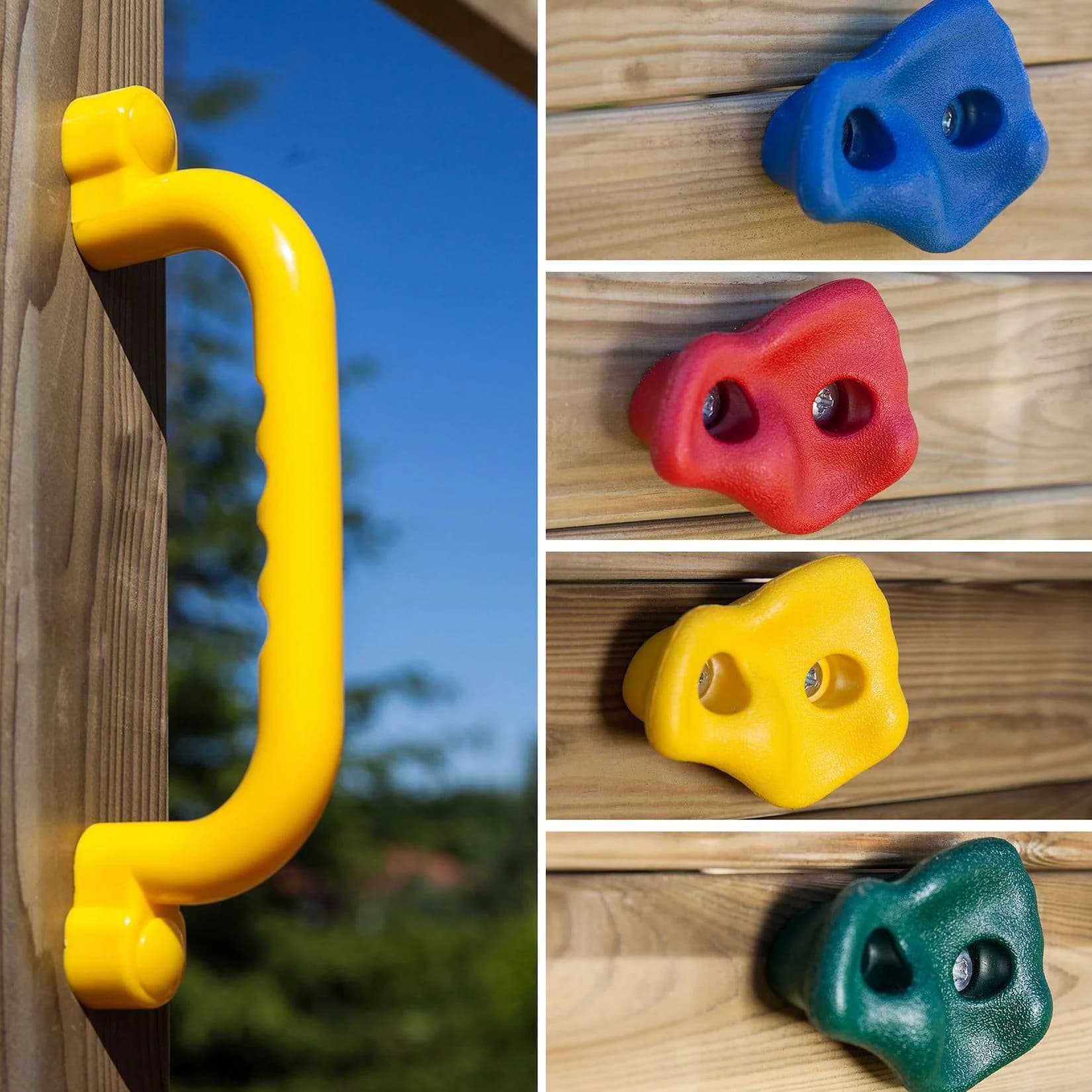 FUNGOO Spielturm CAROL2 Klettergerüst mit Schaukel u. Rutsche Grau/Weiß